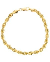 Italian Gold - 14K 5Mm Hollow Rope Bracelet - Lyst