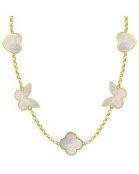 Gabi Rielle - 14K Over 10-12Mm Mother Of Pearl Stackable Necklace - Lyst