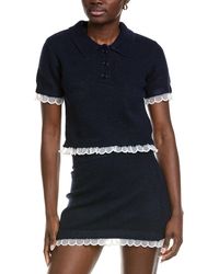 English Factory - Scallop Detailed Knit Top - Lyst