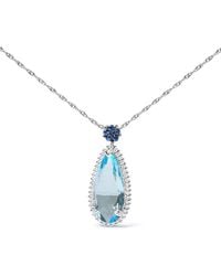 Haus of Brilliance - Colorful Gemstones 18K 14.17 Ct. Tw. Diamond & Topaz Pendant Necklace - Lyst