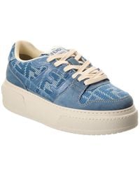 Fendi - Match Ff Jacquard & Suede Platform Sneaker - Lyst