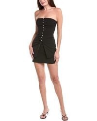 Rare London - Strapless Button Detail Mini Dress - Lyst