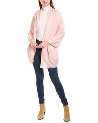 Amicale Cashmere - Solid Cashmere & Wool-Blend Wrap - Lyst