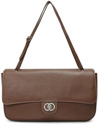 Tiffany & Fred Paris - Premium Pebbled Leather Turnlock Shoulder Bag - Lyst