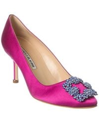 Manolo Blahnik - Hangisi 70 Satin Pump - Lyst