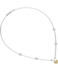 Lab Grown Diamonds - 14K 2.95 Ct. Tw. Lab-Grown Diamond & Gemstone Necklace - Lyst