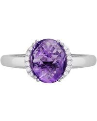 Diamond Select Cuts - 14K Diamond .06 Ct. & 2.80 Ct. Amethyst Ring - Lyst