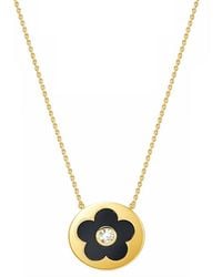 Gabi Rielle - Femme Felling 14K Plated Agate Cz Stackable Necklace - Lyst