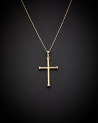 Italian Gold - Fremada 14k Cross Pendant Necklace - Lyst