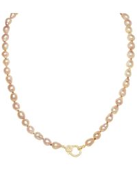 Margo Morrison - 18K 0.57 Ct. Tw. Diamond & 7-8Mm Pearl Necklace - Lyst