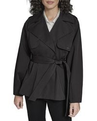 KARL LAGERFELD - Short Flared Trench Coat - Lyst