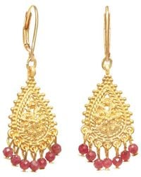 Rachel Reinhardt Jewelry - 22K Plated Tourmaline Chandelier Earrings - Lyst