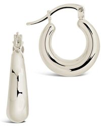 Sterling Forever - Stainless Steel Graduated Tube Hoops - Lyst