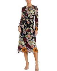Mac Duggal - High Neck Floral Embellished Dress - Lyst