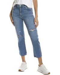 Hudson Jeans Denim Noa Effrie Mid-rise Straight Crop Jean in Blue Save 34% Womens Clothing Jeans Capri and cropped jeans 