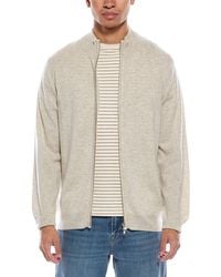 Brodie Cashmere - Zip Up Wool & Cashmere-Blend Funnel Neck Cardigan - Lyst