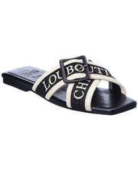 Christian Louboutin Crossimule Leather Sandal - Black