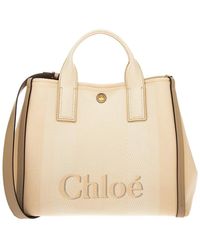 Chloé - Carry Canvas & Leather Tote - Lyst