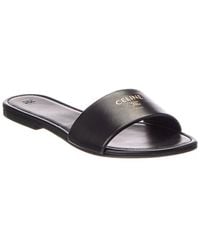 Celine - Logo Leather Sandal - Lyst