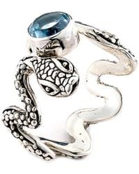 Samuel B. - Silver 1.00 Ct. Tw. Blue Topaz Snake Ring - Lyst
