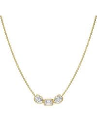 Lab Grown Diamonds - 18K Over 3.50 Ct. Tw. Lab-Grown Diamond Necklace - Lyst