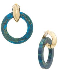 Kenneth Jay Lane - Plated Doorknocker Earrings - Lyst