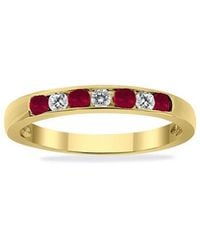 Gem Spark - 14K 0.66 Ct. Tw. Diamond & Ruby Ring - Lyst