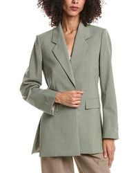 Theory - Relaxed Slash Wool-Blend Blazer - Lyst