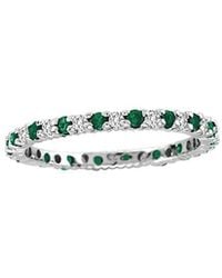 Diana M. Jewels - Fine Jewelry 14k 0.55 Ct. Tw. Diamond & Emerald Eternity Ring - Lyst