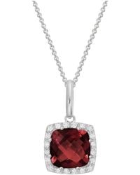 Diamond Select Cuts - 14k Diamond .10 Ct. & 2.48 Ct. Garnet Necklace - Lyst