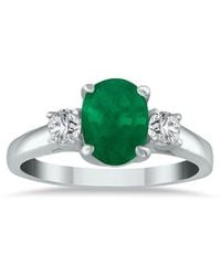 Gem Spark - 14K 1.58 Ct. Tw. Diamond & Emerald Ring - Lyst