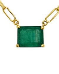 Sabrina Designs 14k 2.05 Ct. Tw. Emerald Link Necklace - Green