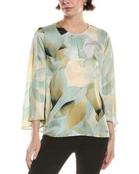 Anne Klein - Petite Keyhole Blouse - Lyst