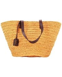 Saint Laurent - Raffia Panier Basket Shopper Medium (Authentic Pre-Loved) - Lyst