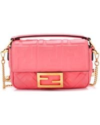 Fendi - Zucca-Embossed Leather Baguette Nm Bag Mini (Authentic Pre-Loved) - Lyst
