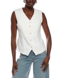 Marc Cain - Linen-Blend Vest - Lyst