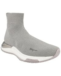 Ferragamo - Salvatore Ninette Knit Sock Sneaker - Lyst
