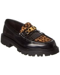 Celine - Margaret Haircalf & Leather Loafer - Lyst