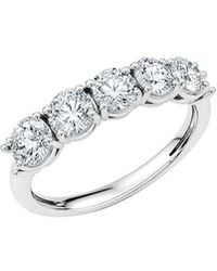 Lab Grown Diamonds - 14K 2.00 Ct. Tw. Lab-Grown Diamond 5 Stone Band Ring - Lyst