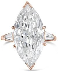 Diana M. Jewels - Diana M. 14K Rose 4.50 Ct. Tw. Lab-Grown Diamond Three-Stone Ring - Lyst