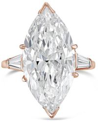 Diana M. Jewels - Diana M. 14K Rose 4.50 Ct. Tw. Lab-Grown Diamond Three-Stone Ring - Lyst