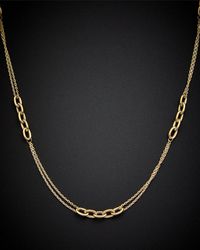 Italian Gold - 14k 5-oval Link Station Necklace - Lyst