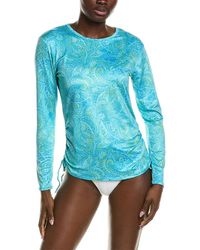 Stella Parker - Adjustable Side Shirred Rashguard Top - Lyst