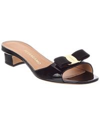 Ferragamo - Vara Bow Patent Sandal - Lyst
