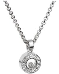 Chopard - 18K 0.27 Ct. Tw. Diamond Happy Pendant Necklace (Authentic Pre-Owned) - Lyst