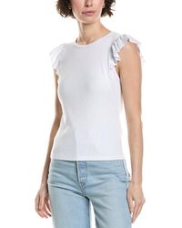 Michael Stars - Rina Flutter Sleeve Top - Lyst