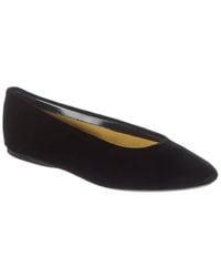 Saint Laurent - Gio Velvet Ballet Flat - Lyst