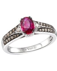 Le Vian - Le Vian Passion Ruby 14k 0.97 Ct. Tw. Diamond & Ruby Half-eternity Cocktail Ring - Lyst