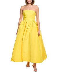 Carolina Herrera - Solid Silk Midi Dress - Lyst
