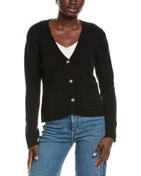 Kier + J - Kier + J Scarlet Wool & Cashmere-Blend Cardigan - Lyst